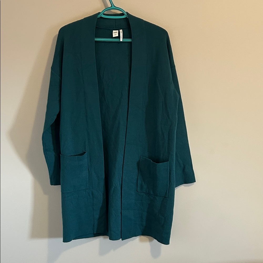 Twik Teal Open Front Cardigan